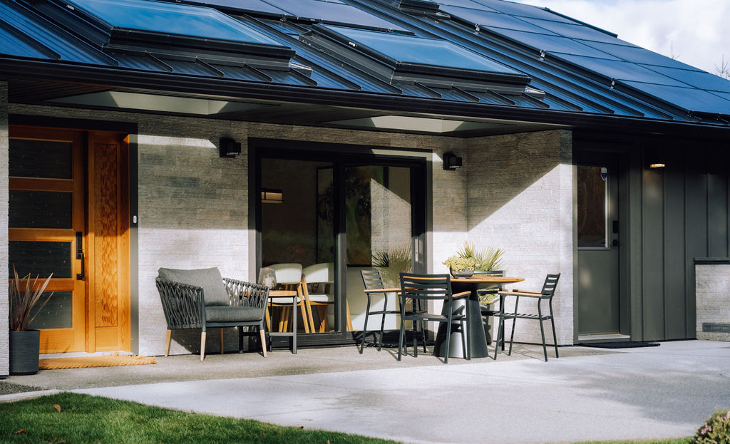 Photo of modern backyard patio