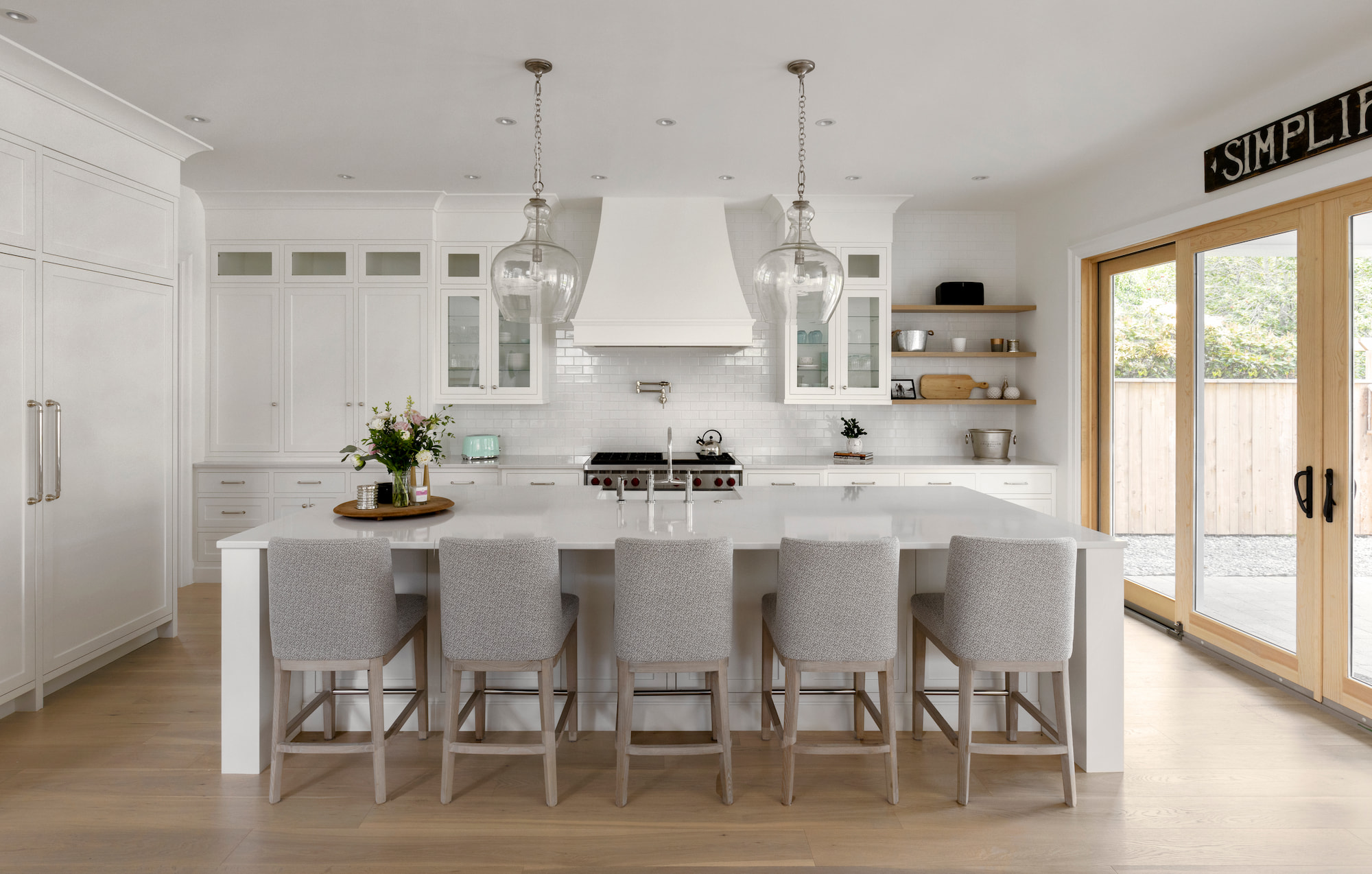 photo of modern clean white kitchen