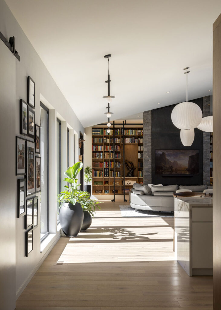 hallway with natural light in modern home